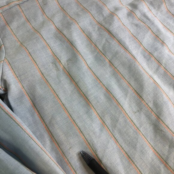 Carol Brent Vintage Work Shirt Dress 7 8 Blue Orange Button 60s 70 Made Japan - Picture 10 of 12